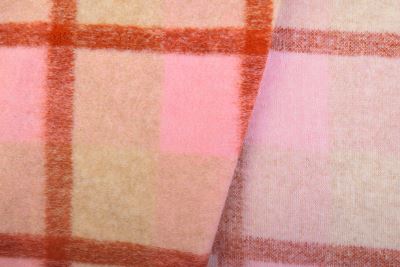 Wool coat fabric with check pattern GL083
