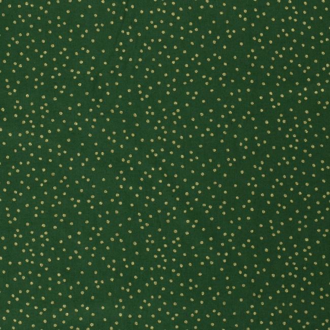 Christmas cotton fabric in green with gold polka dot print 20702/025