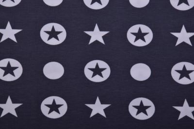 gray cotton knit with a print of stars and dots 2504/068-V