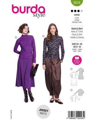 Pattern for women's T-shirt and dress in size 34-44 5616