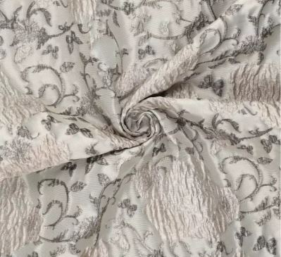 Costume jacquard fabric in gray with flowers 22770/178 (4)