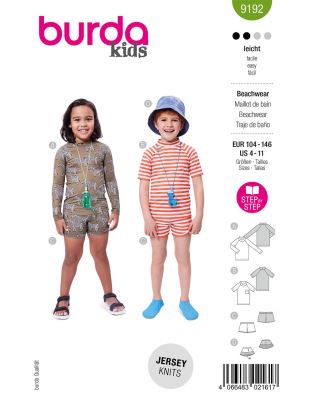 Pattern for children's bathing set in size 104-146 9192