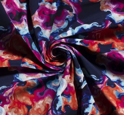 Softshell in dark blue color with abstract digital print 18410/008 (3)