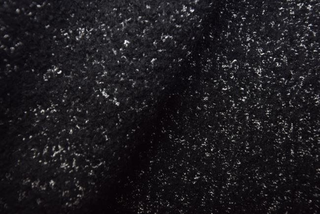 Coat fabric in black and gray color DS-NS067
