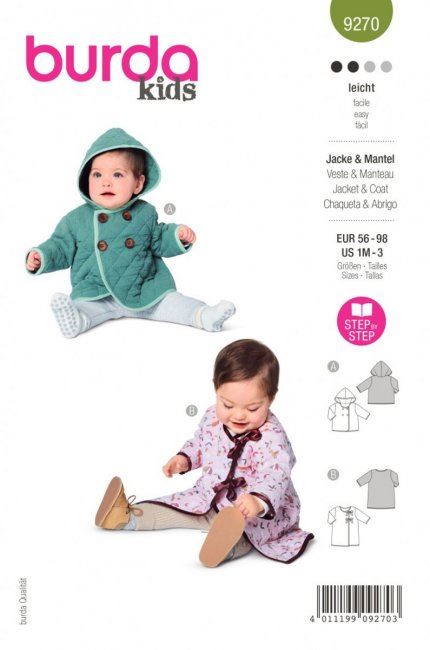 Jacket cut for babies in size 56-98 9270