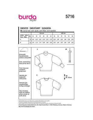 Pattern for women's sweater in size 36-48 5716 (1)