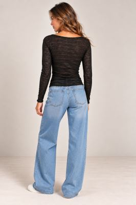 Cashmere long sleeve T-shirt in black ITA-TR04 (1)