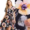 Viscose knit in black with floral print MI19205/904