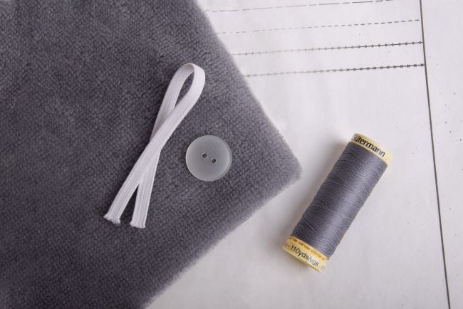 Hair turban set in gray color TV04