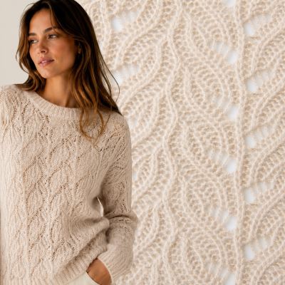 Knitted fabric in flesh color with decorative pattern AVFD7127/02