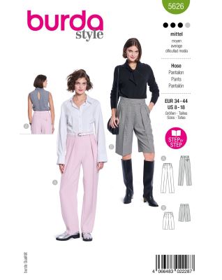 Cut for women's loose trousers in sizes 34-44 5626