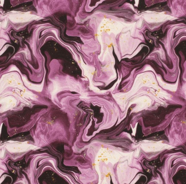 Decorative fabric in wine color with digital marble print 01670/019