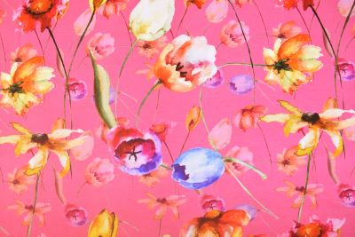 Viscose knit in pink with digital flower print S1925L-1123 (1)