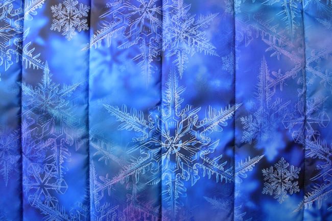 Digital Snowflake Print Stitching with Decorative Stitching and Lining CS-425
