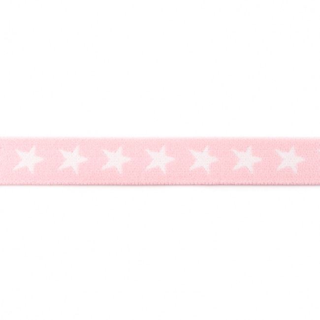 20 mm wide clothesline in pink color with stars motif 177R-40629