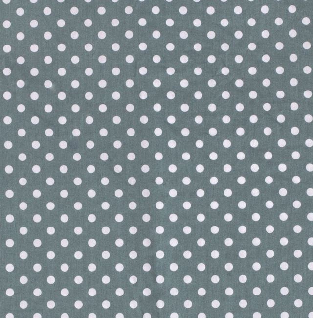 Cotton fabric in mint color with a touch of gray with polka dots 05570/122