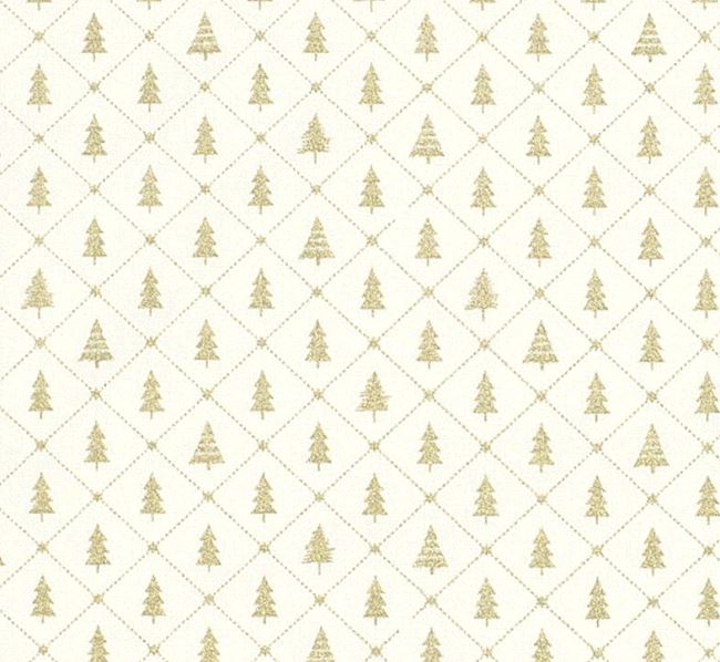 Christmas cotton fabric in cream color with tree print 20714/051