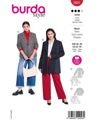 Cut for women's jacket in size 46-56 5601