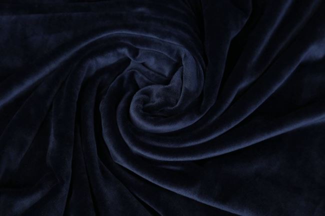 Clothing velvet in dark blue color 03314/008