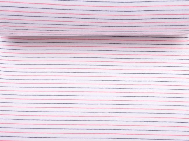 Striped knit - St. red stripes with black 31133