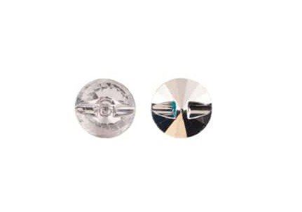 Decorative button in silver color 2.5 cm 30565