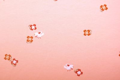 Cotton knit in nude color with flower print 19457/111 (1)