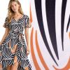 Viscose knit in white with abstract print MI20337/905