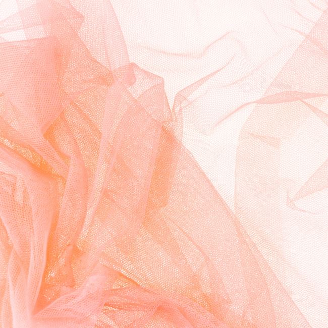 Soft tulle in coral color 1000