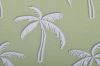 Cotton knit in green with palm print 23617/026