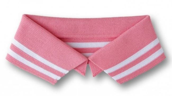 Organic cotton collar in pink with a stripe size S 473S82C/13