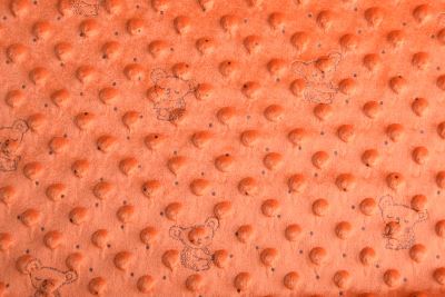 Minky fleece in brick color with koala print 15876/445 (1)