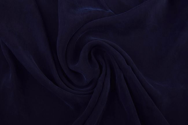Cupro in dark blue with velvet finish QT094