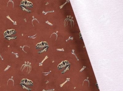 French Terry tracksuit in brick color with digital skeleton print 18956/056 (3)