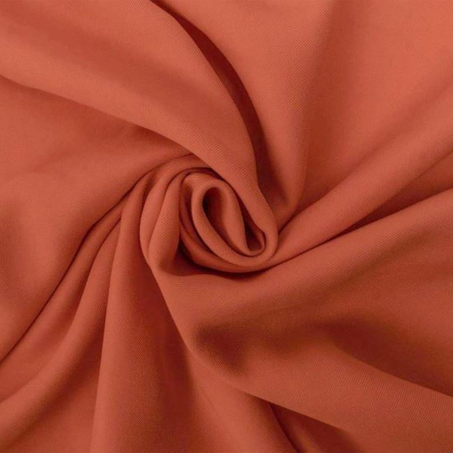 Brushed viscose in brick color 0796/445
