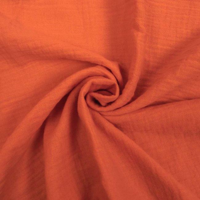 Muslin in dark orange color 0698/454