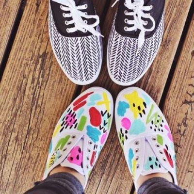 Do you love colorful sneakers? Paint an original pattern on them Do you love colorful sneakers? Paint an original pattern on them