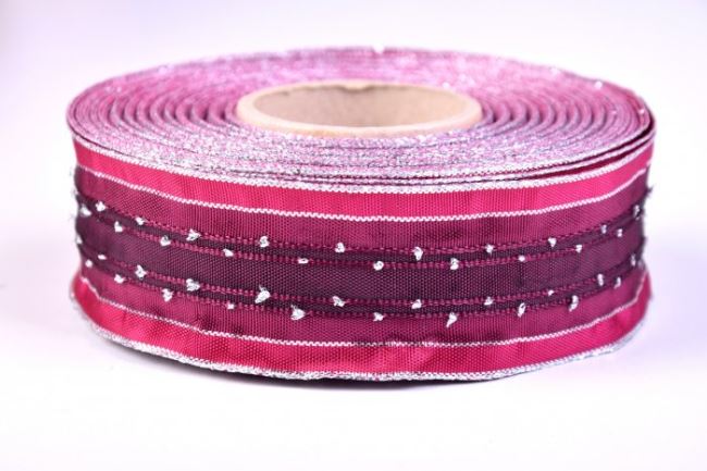 Decorative ribbon in purple color 40mm 407AHK/2