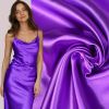Blouse/dress fabric in purple with satin and cupro look Q1015/3