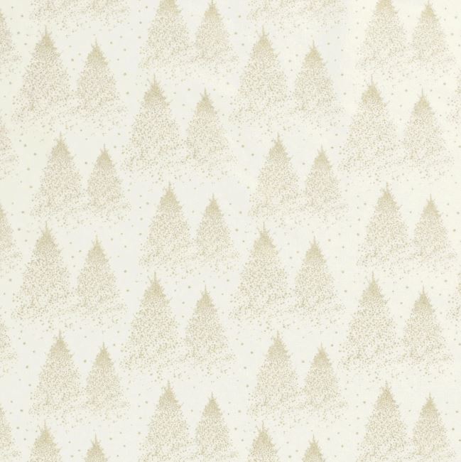 Christmas cotton fabric in cream color with gold tree print 20705/051
