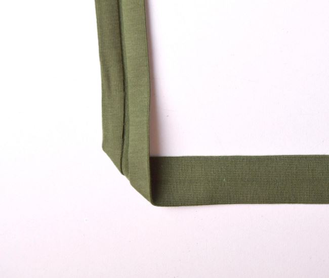 Viscose edging strip in khaki color - 3 m 3DOKI425