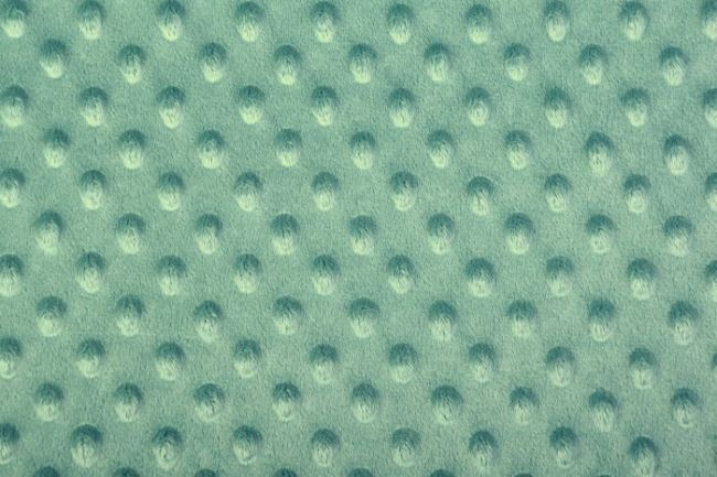 Minky fleece in mint color with printed dots 03347/022