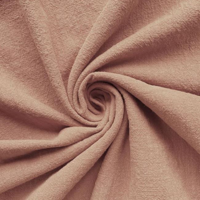 Stonewashed linen in old pink color 02155/092K