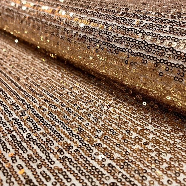 Sequins on tulle in gold color 24214/080