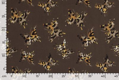 Softshell in brown color with digital butterfly print 20419/055 (3)