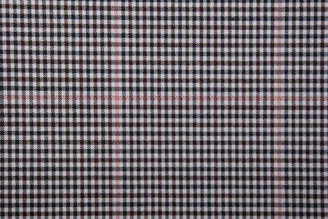 Costume fabric with a woven large check pattern 00201/002