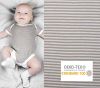 Cotton knitwear from the BABY collection with olive stripes 18489/026