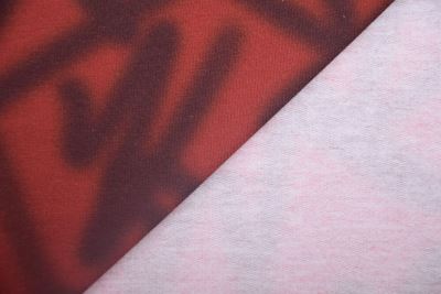 Combed French Terry tracksuit in red with abstract print 211707/0005 (4)