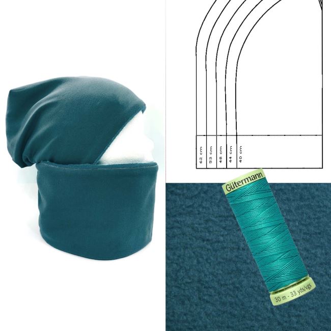 Set for sewing a cap and a neckerchief in kerosene color CN011