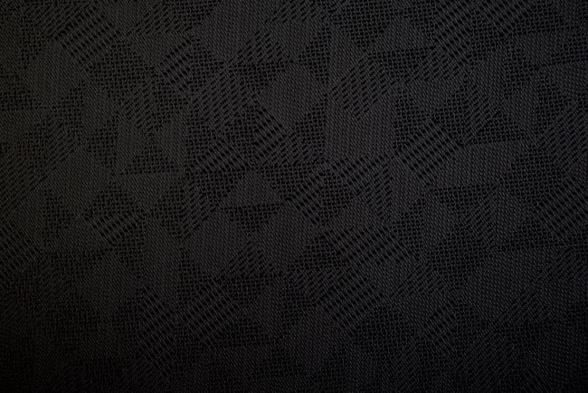 Viscose lining in black with woven pattern PO40