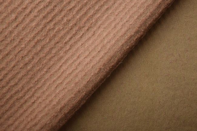 Coat knit in dark beige with studs DS-NS057